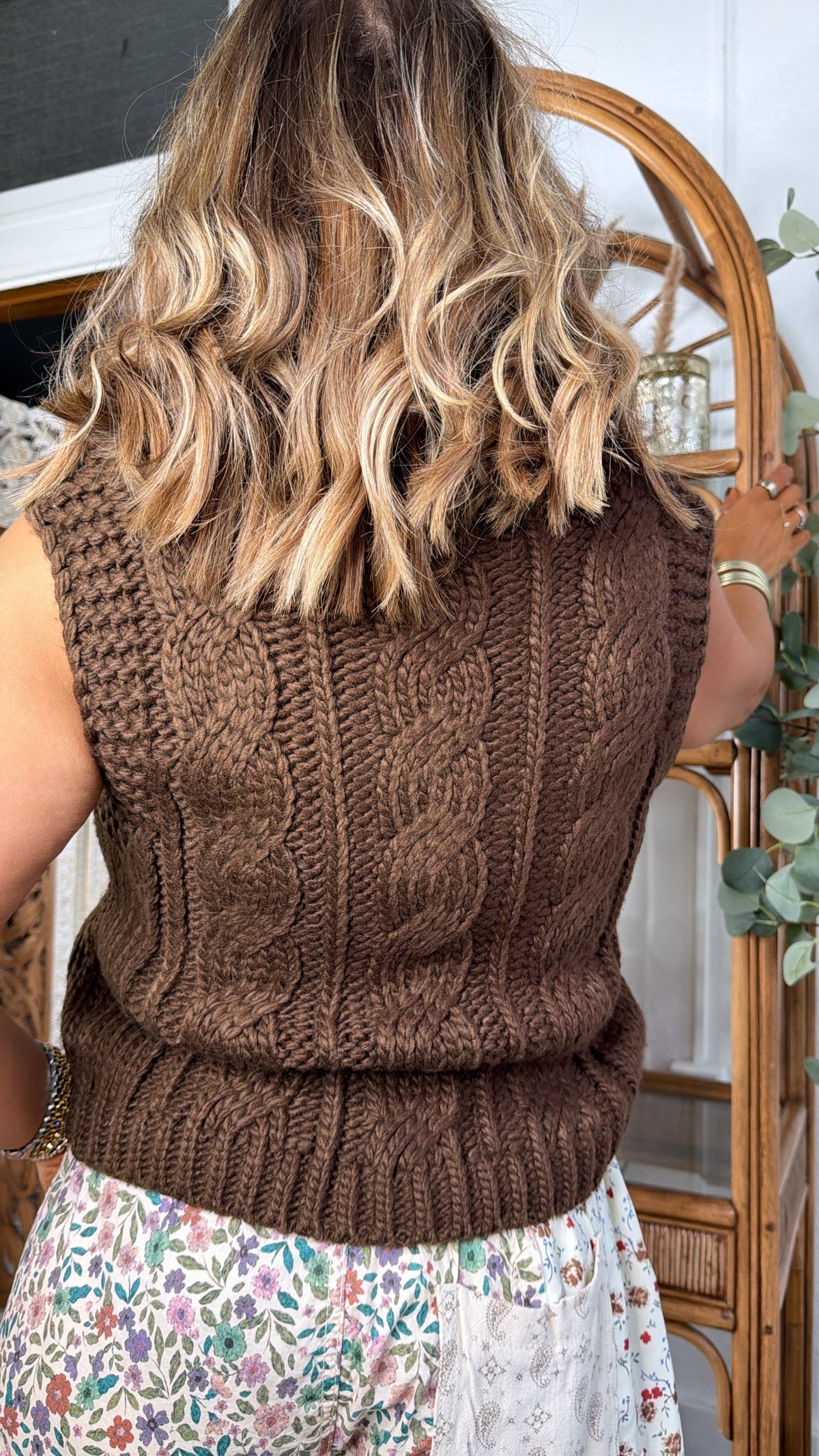 Oakroot Sweater Vest, Dk. Brown