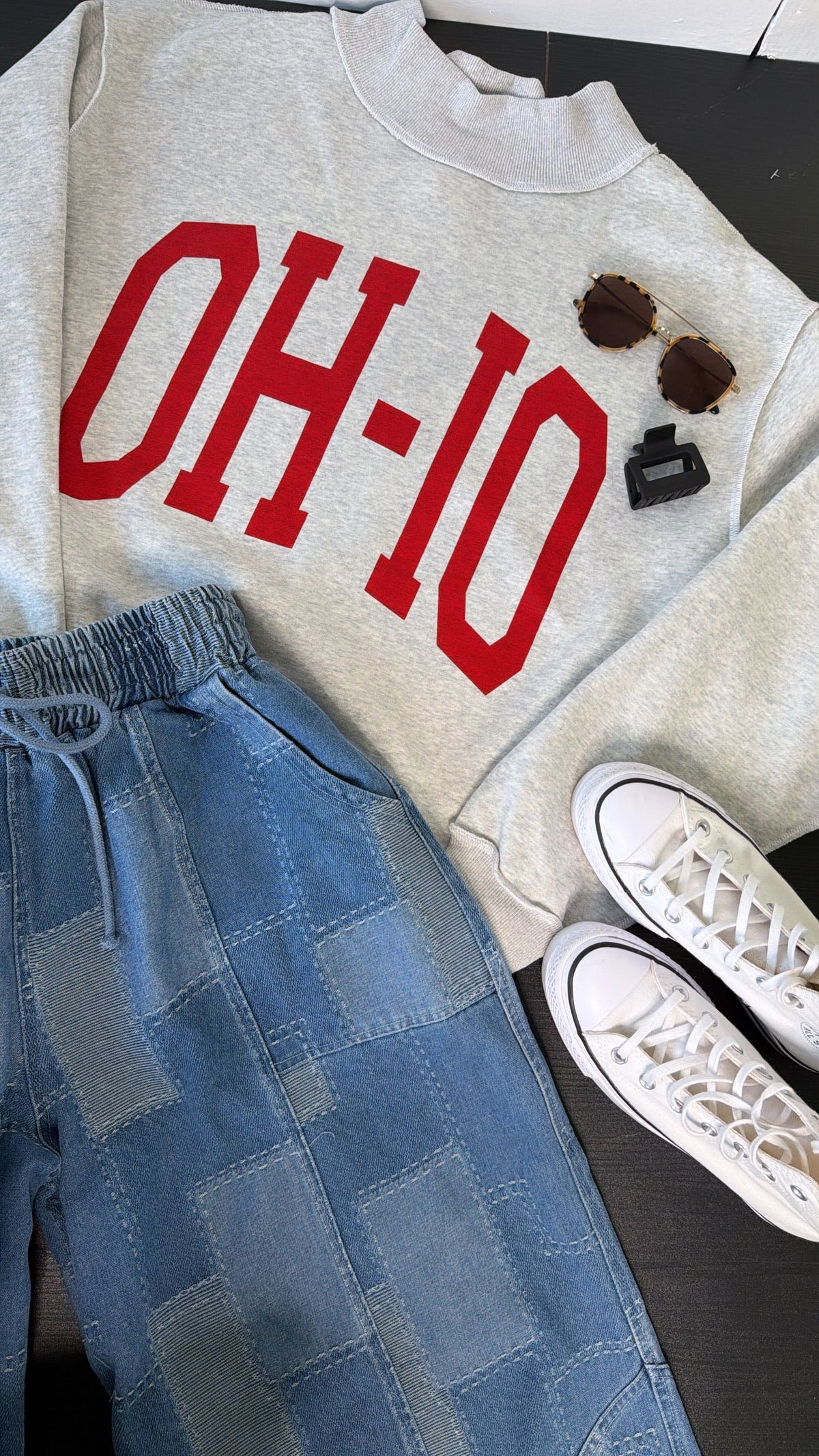 National Champs Crewneck, Heather Grey
