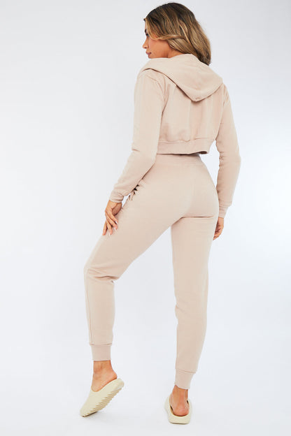 Beige Hoodie and Joggers Loungewear Co-ord Set - Bluebell