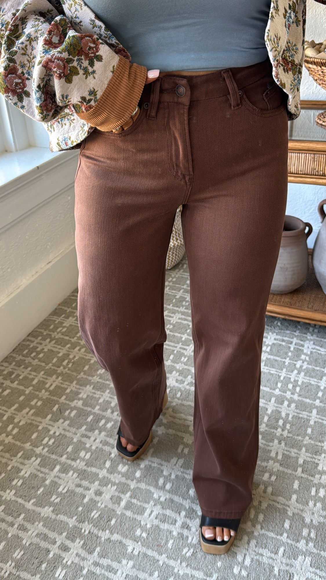 Jackson Straight Leg Denim, Vintage Brown