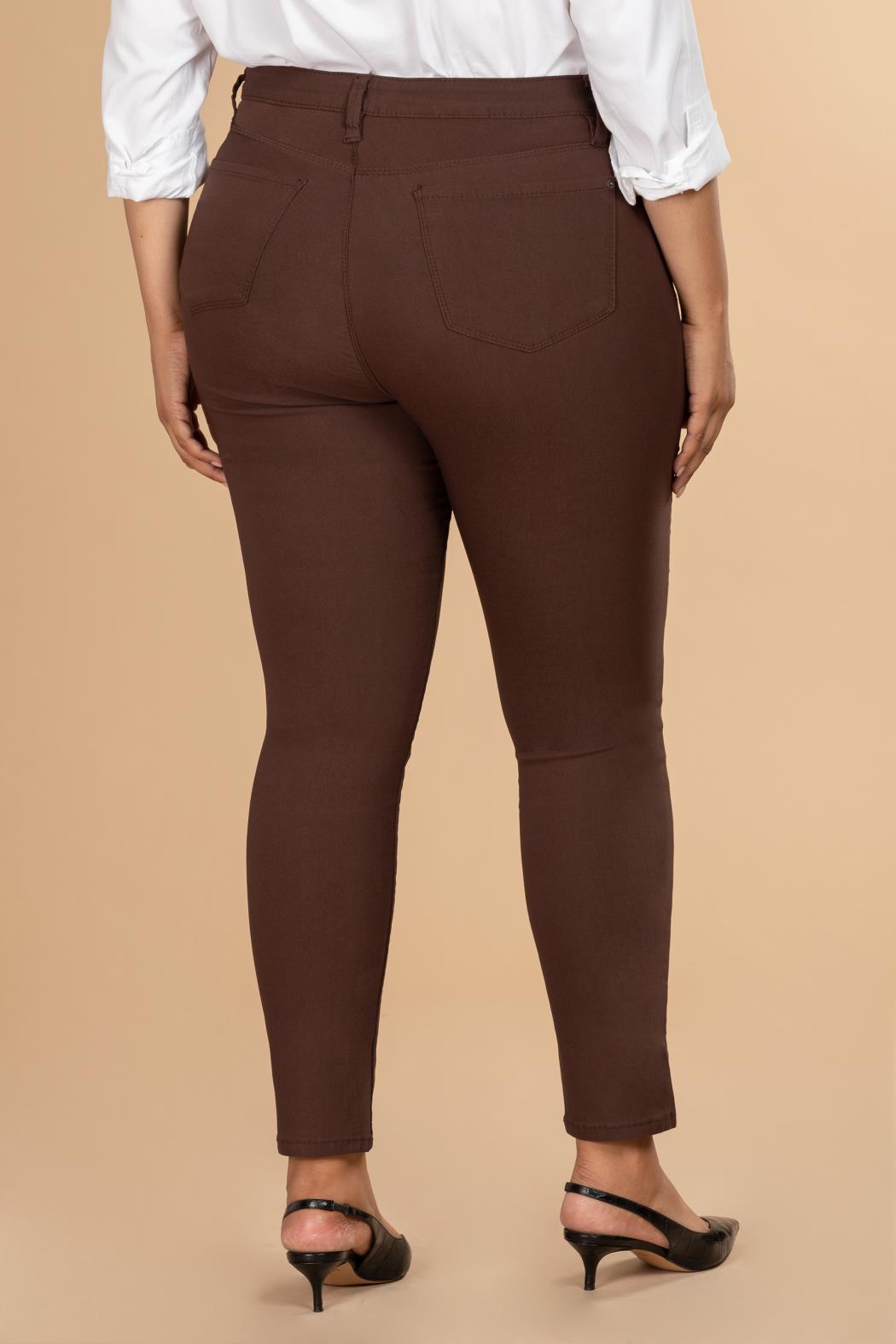 Women's Plus Size Hyperstretch Skinny Pants, Cocoa