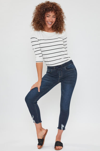 Women's Petite High Rise Denim Ankle Jogger