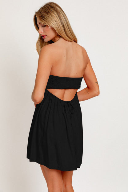 Black Babydoll Tube Dress