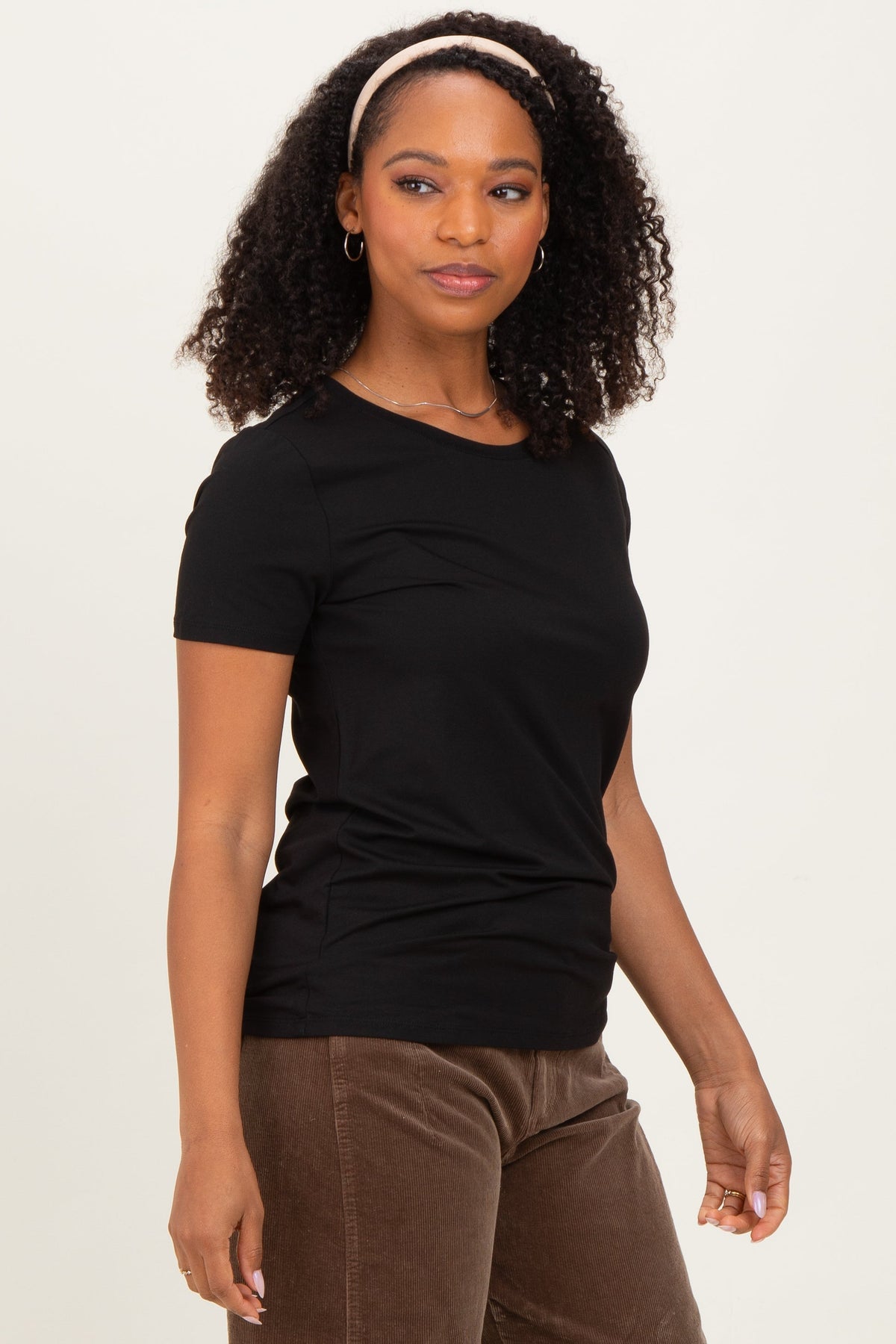Black Basic Short Sleeve Tee