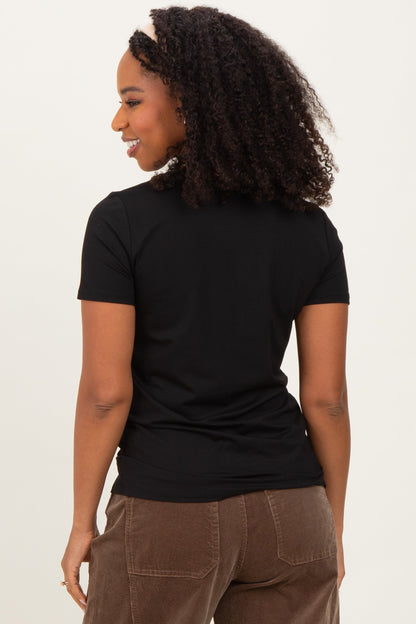 Black Basic Short Sleeve Tee