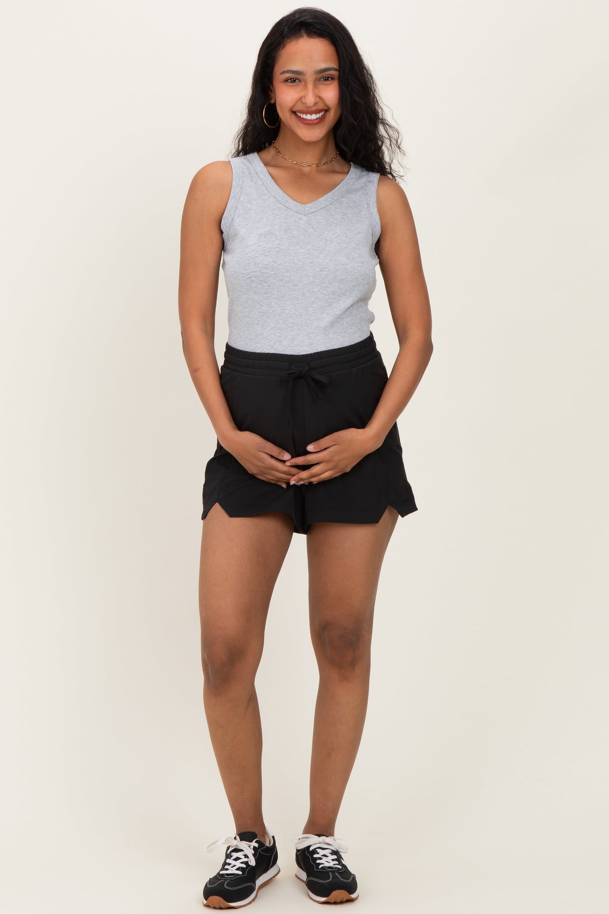 Black Active 5" Maternity Shorts