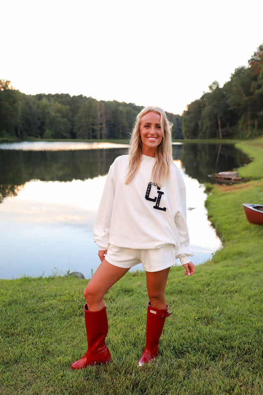 Varsity Mock Neck - Sugar Milk