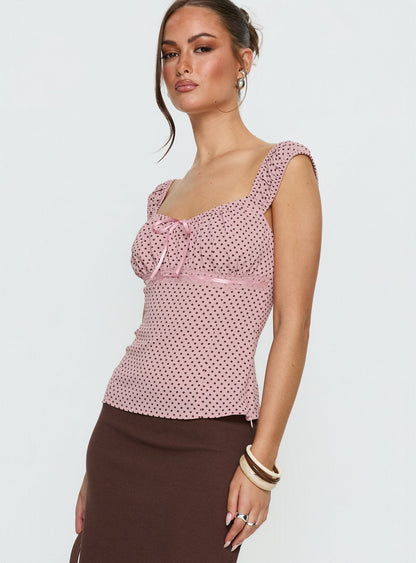 Garconne Top Pink Polka