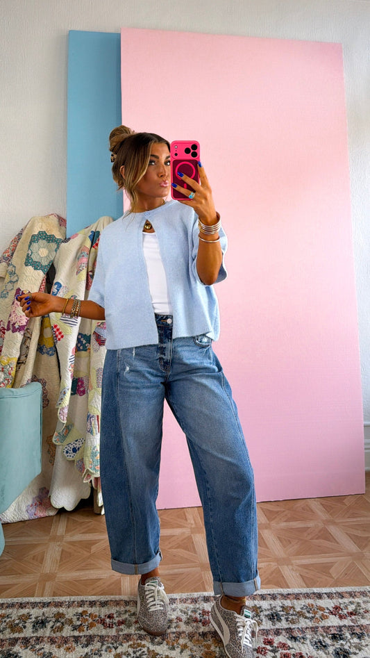 Lilac Skies Knit Sweater, Sky
