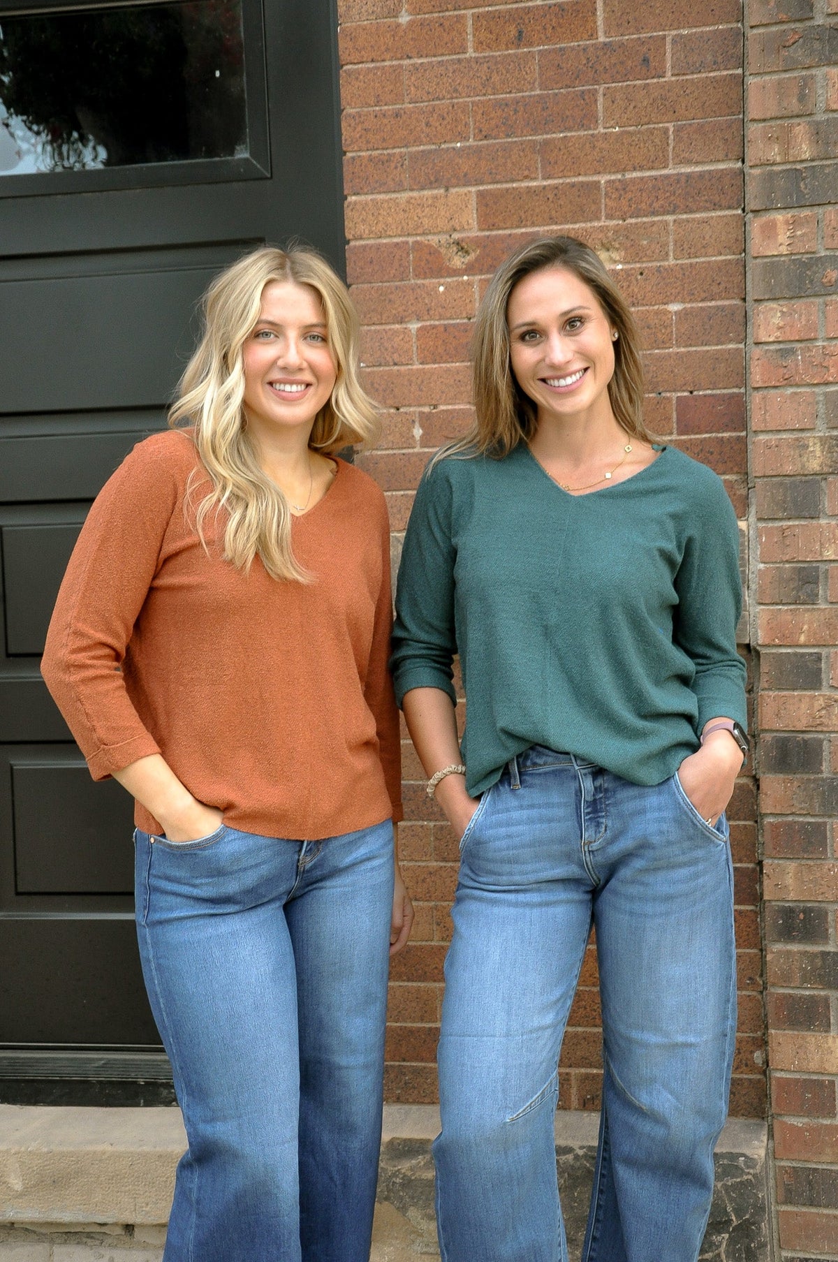 3/4 Sleeve Textured Lightweight Sweater