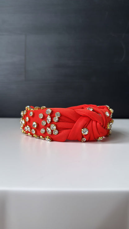 Rhinestone Headband, Orange