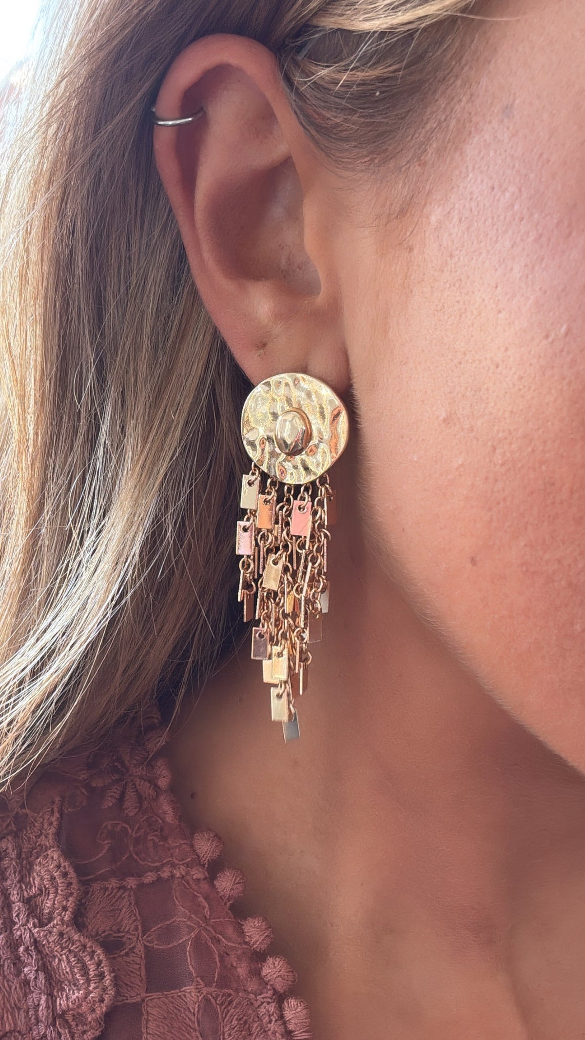 Golden Drift Earring, Gold