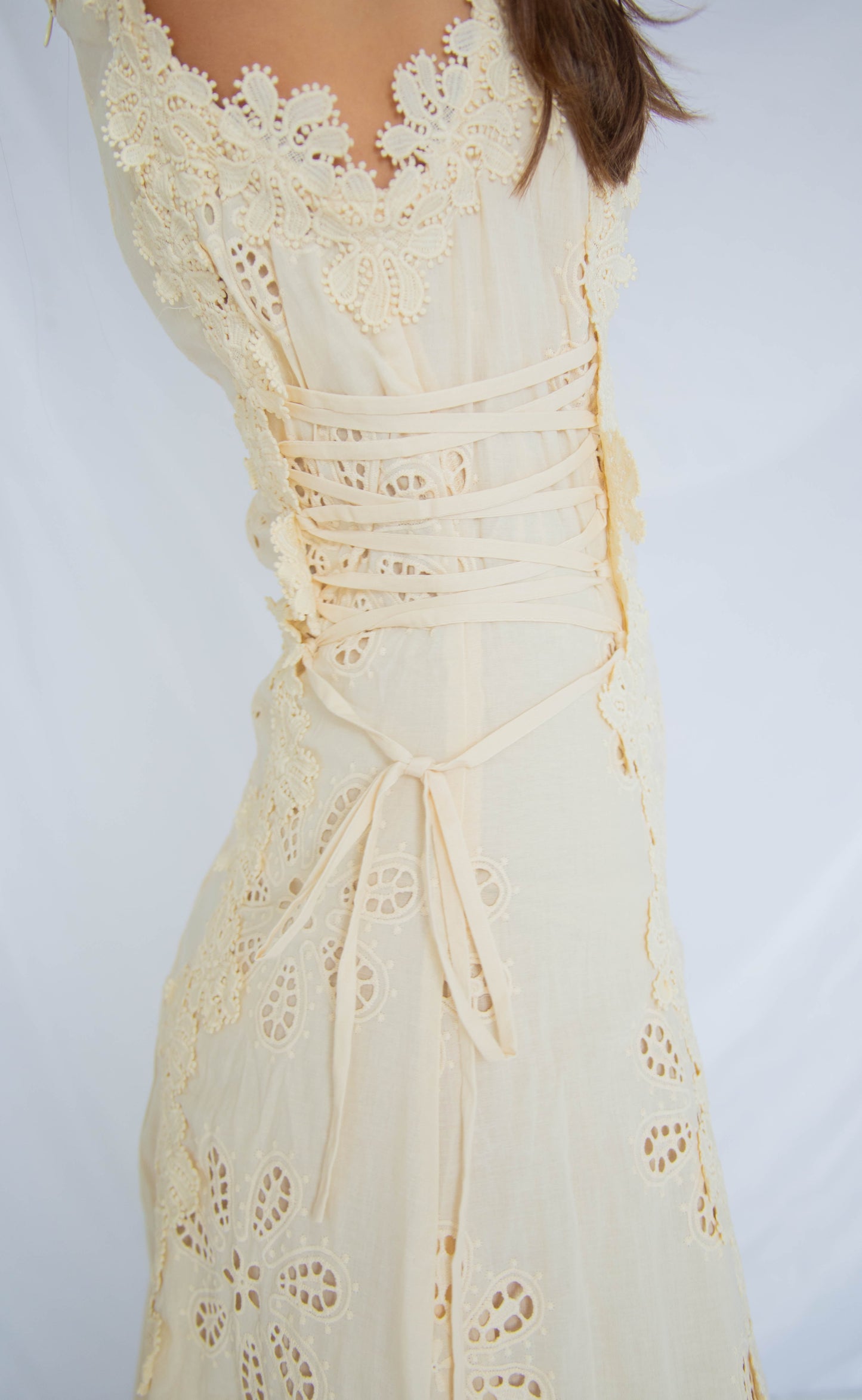 touch of grace floral appliqué midi dress