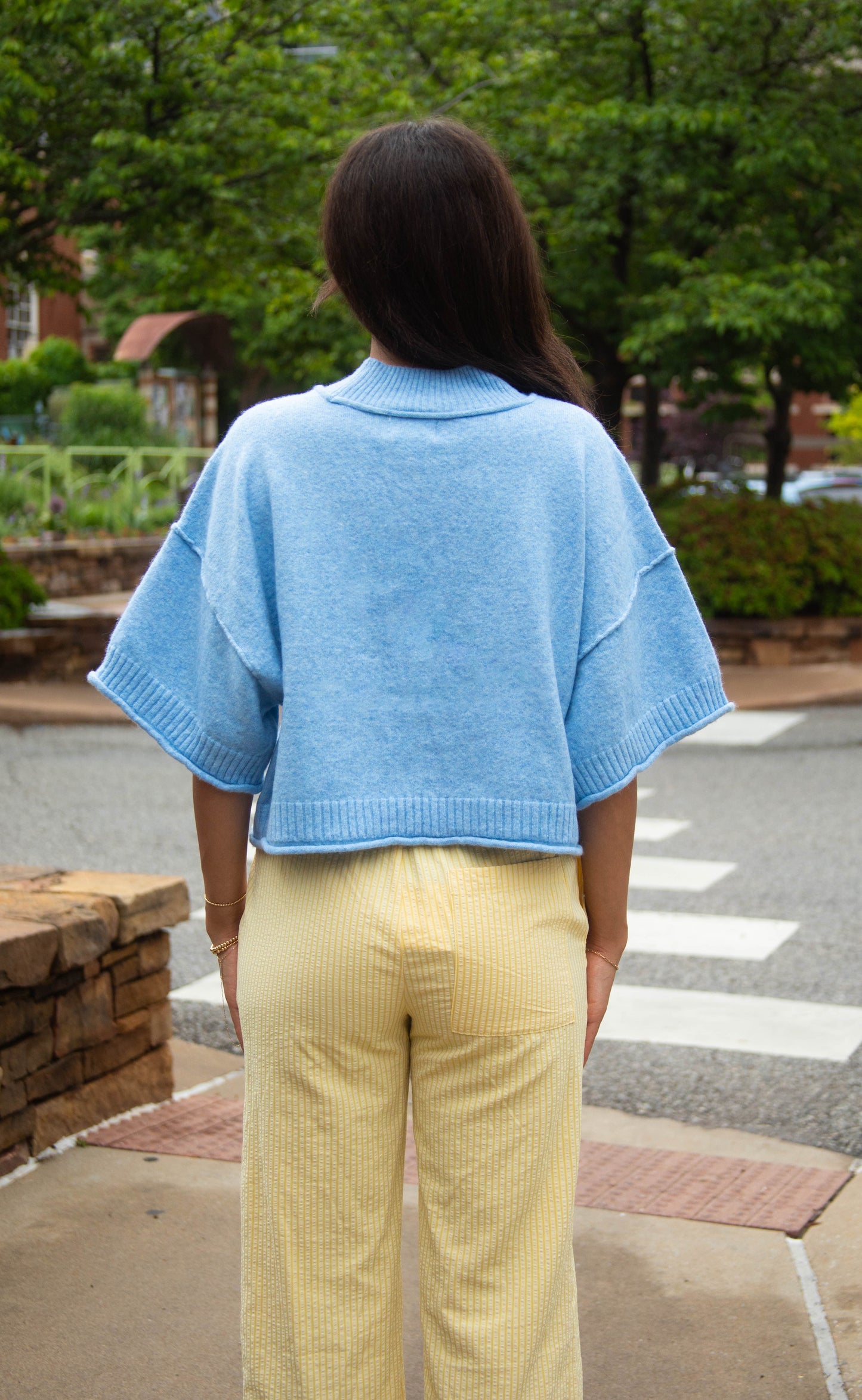 still want to believe sweater - ocean blue