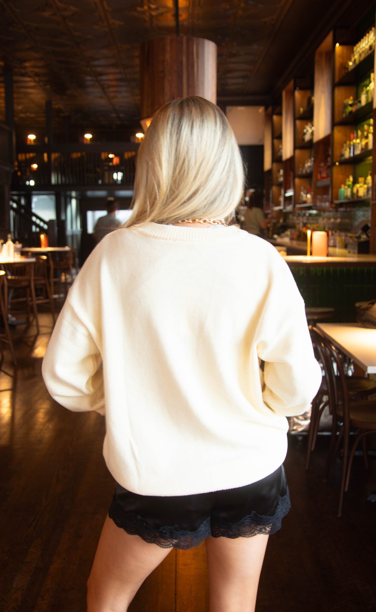 shaken not stirred martini beaded sweater