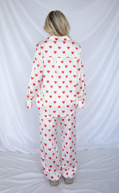 show me your mumu: classic pj set - queen of hearts silky