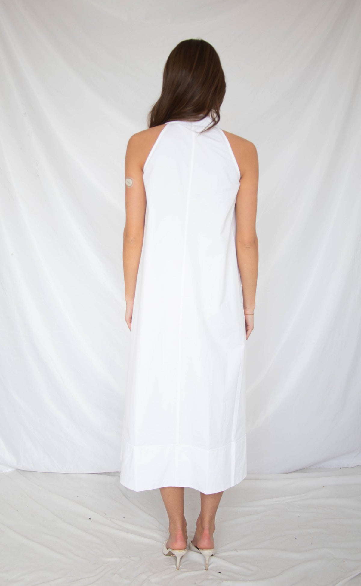 you're so classic collared maxi dress - white