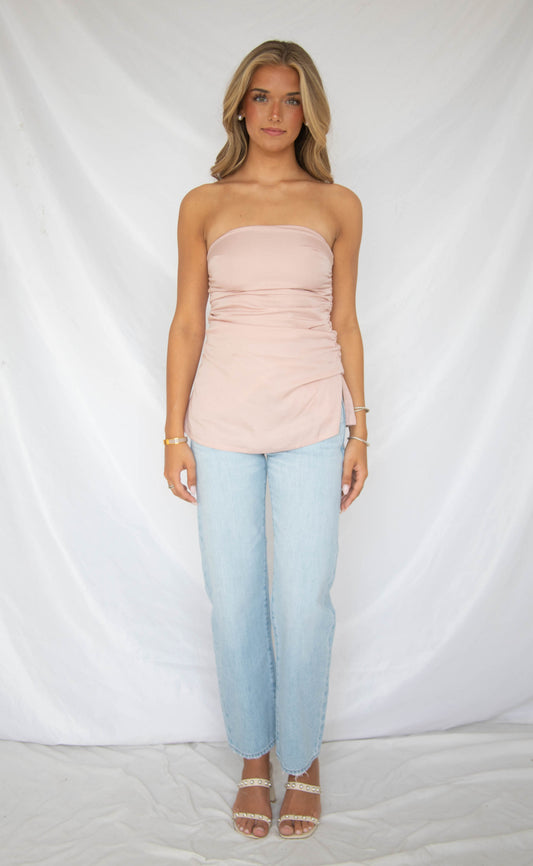 pistola: lexi mid rise bowed straight leg jeans - dolce vita vintage
