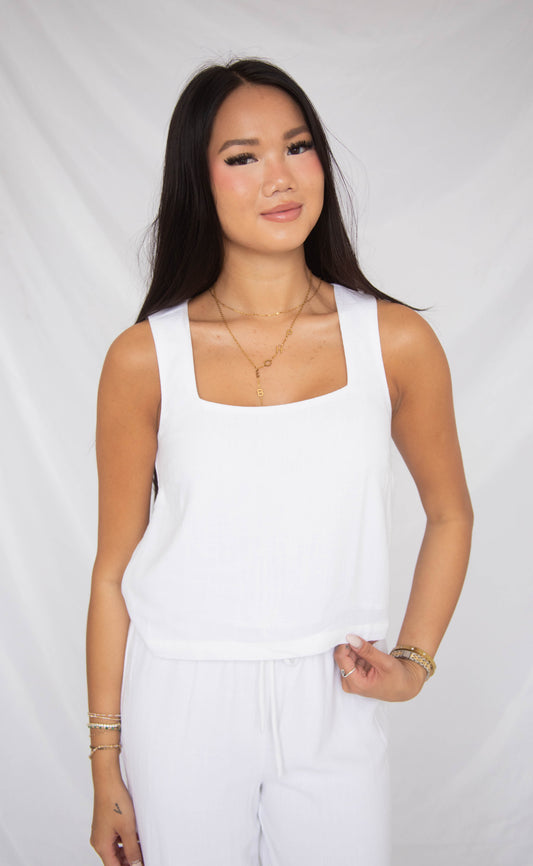z supply: charli top - white