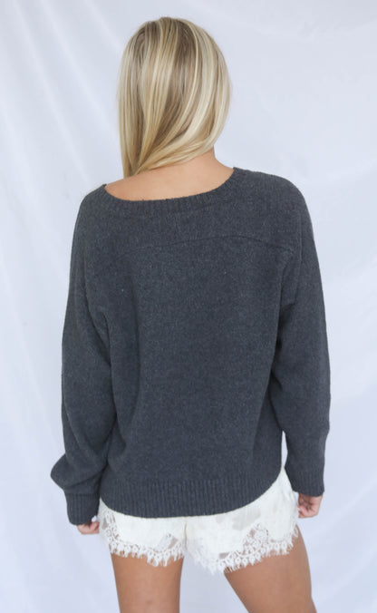 z supply: eloise sweater - charcoal heather