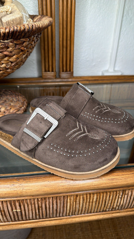 Joleen Studded Clog, Brown