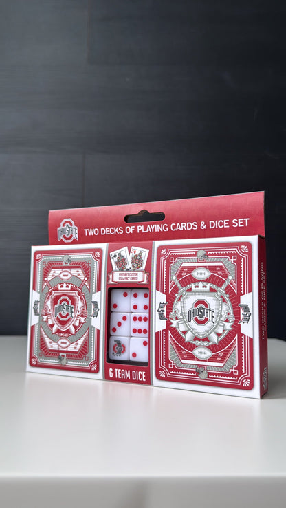 Ohio State Buckeyes - 2-Pack Playing Cards & Dice Set