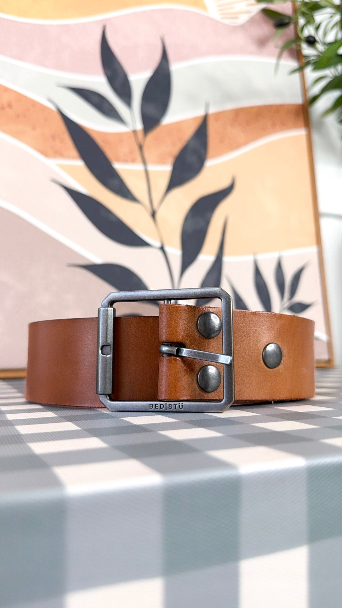 Hobo Leather Belt, Tan Rustic