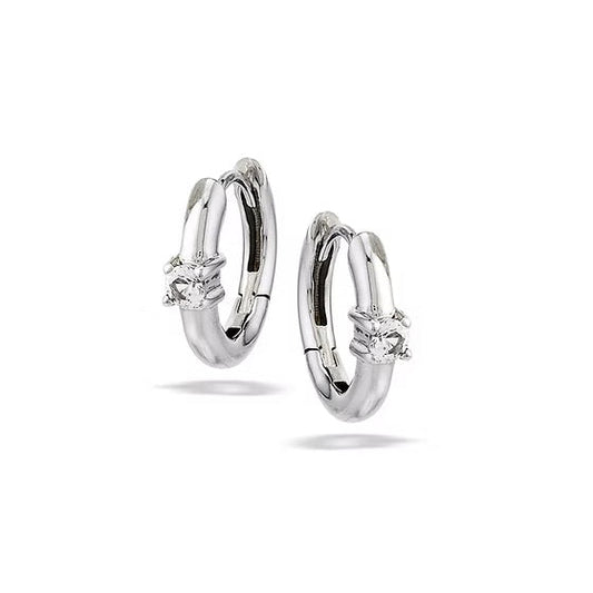 White Topaz Elegant Hoops
