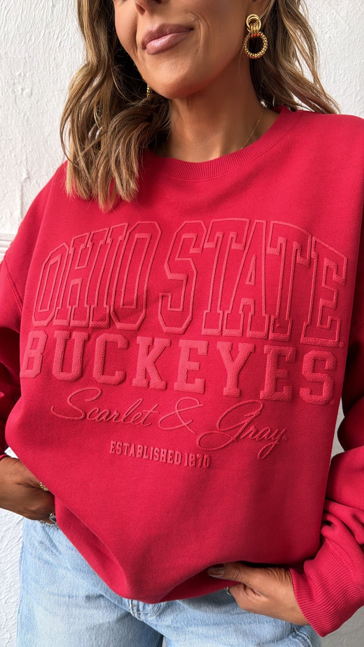 Ohio Crewneck, Red