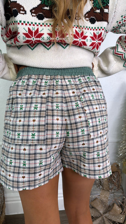 North Pole Nights Boxer Short, Green Combo
