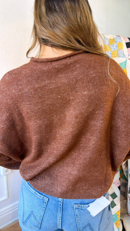 Penelope Knit Cardigan, Brown