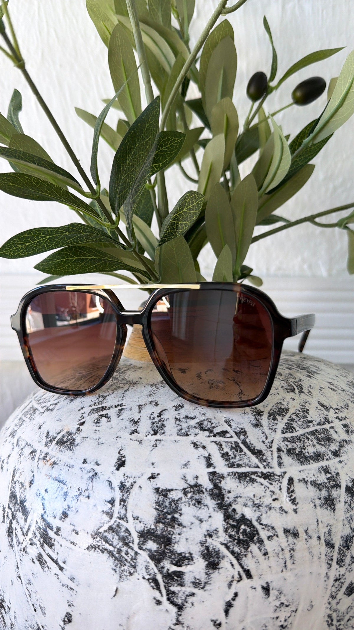 FREYRS - Spencer Aviator Sunglasses, Brown