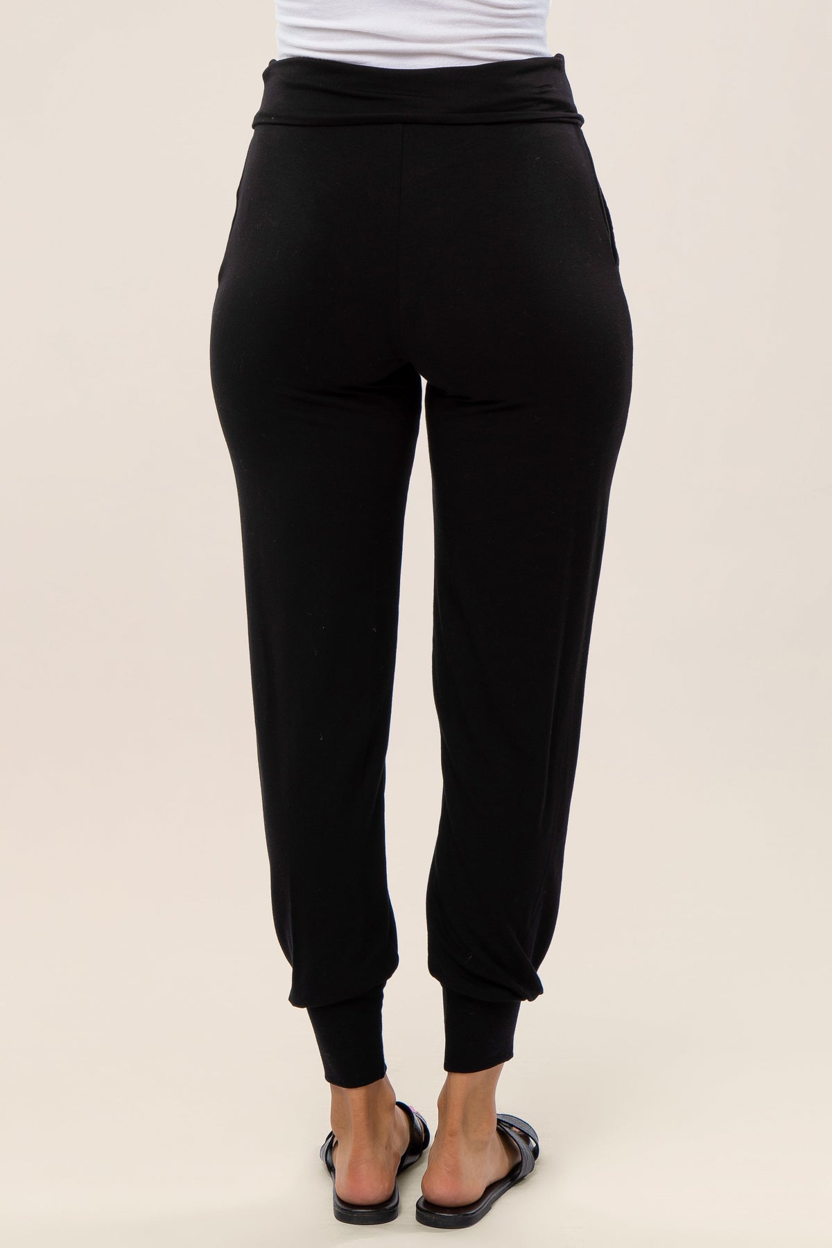 Black Band Jogger Pants