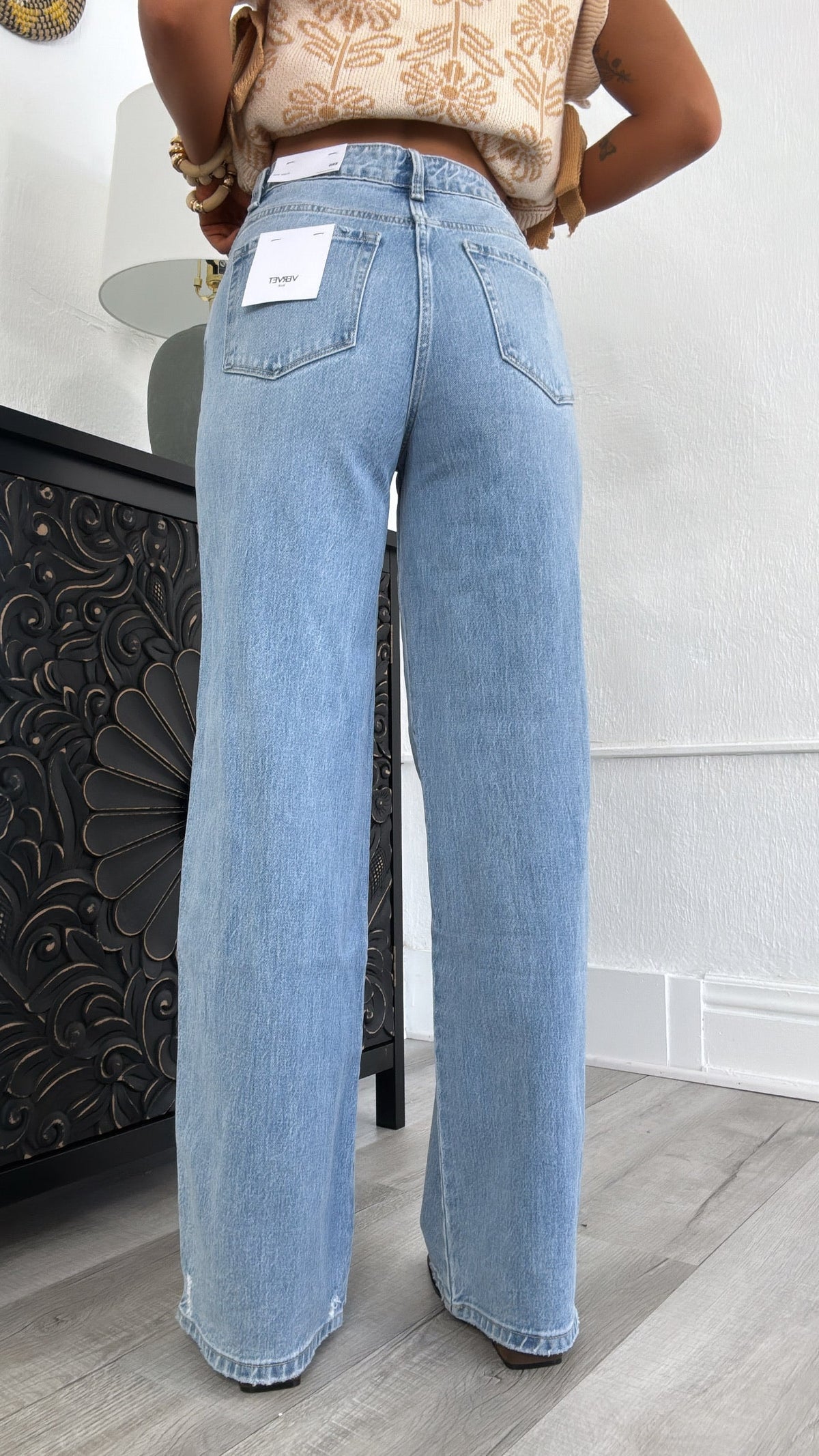 Knix High Rise Wide Leg Jean, VERVET