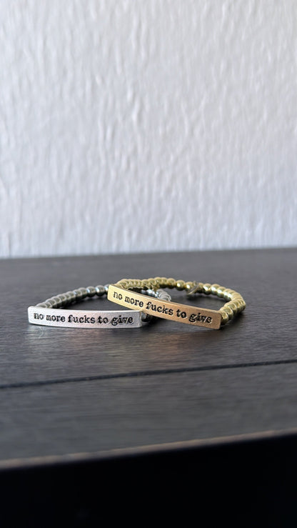 No More Bracelet, Silver Bead