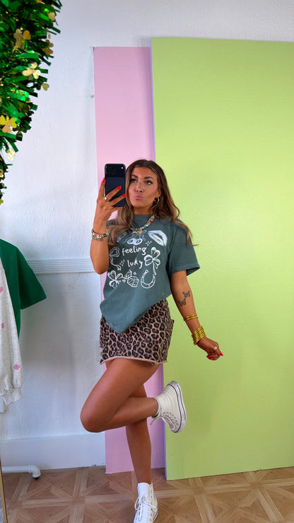 Leopard Luxe Mini Skort, Multi
