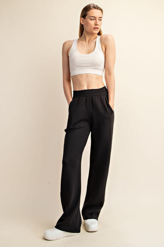 Curvy Modal Poly Span Scuba Straight Pant