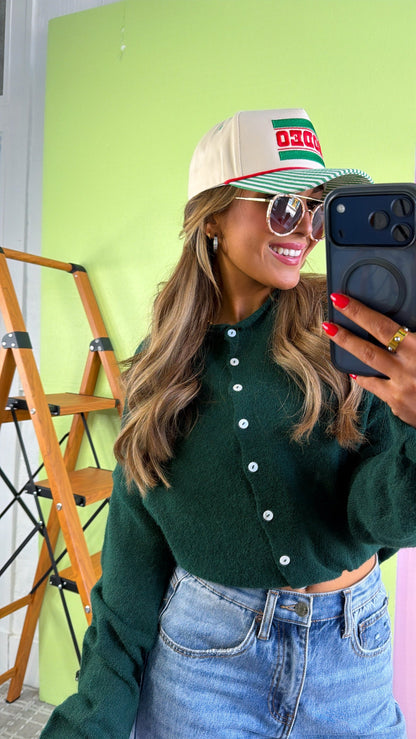 Penelope Knit Cardigan, Forest Green