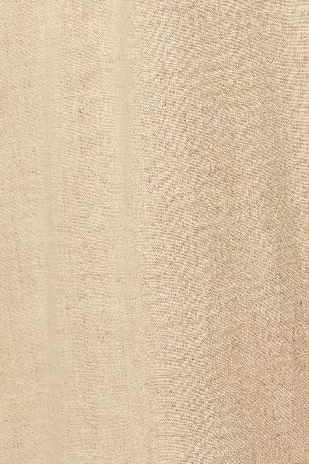 Beige Sleeveless Side Pocket Linen Midi Dress