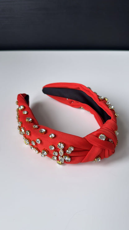 Rhinestone Headband, Orange