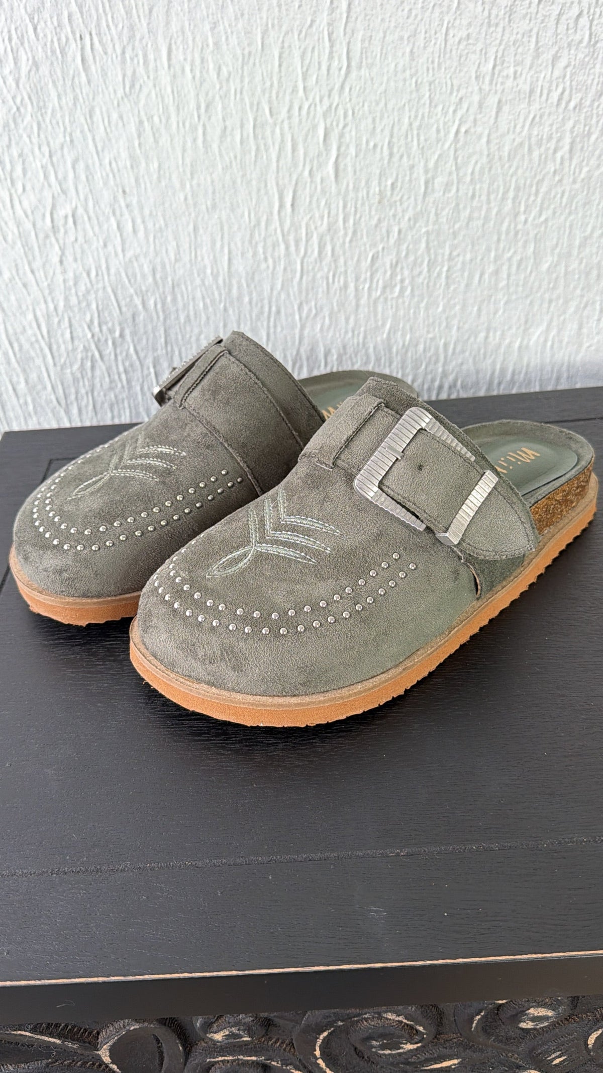 Joleen Studded Clog, Olive
