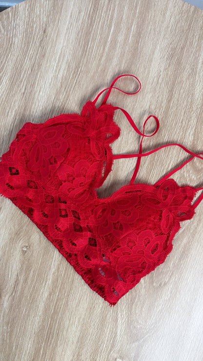 Opening Day Bralette, Red