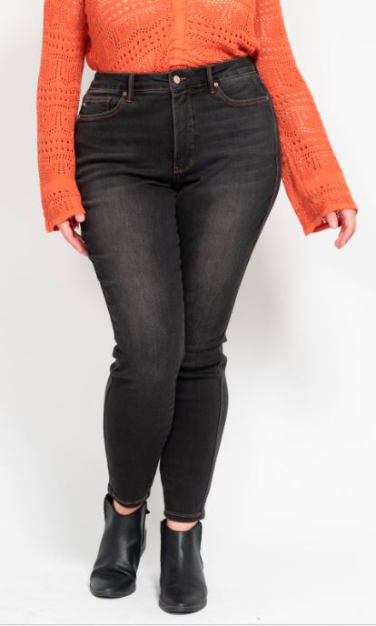 Curvy JB Tummy Control Black Skinny