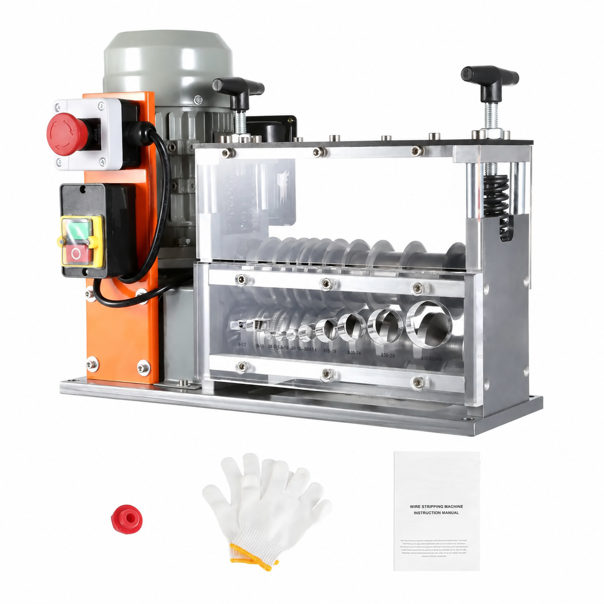 750W Automatic Wire Stripping Machine, 0.06"-1.57", 98 ft/min, 10 Channels