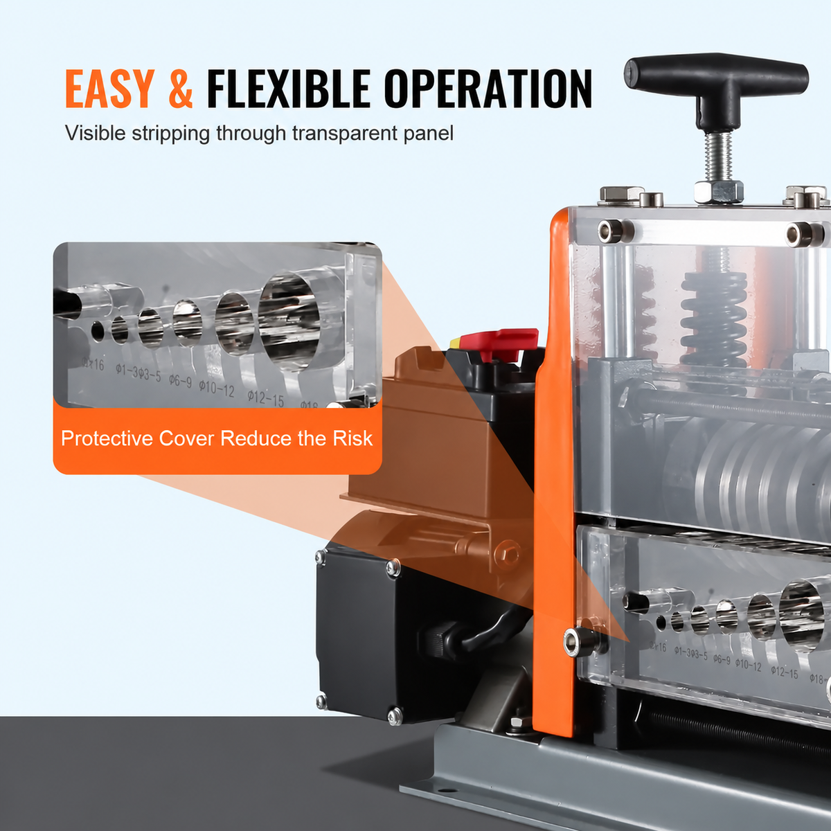 750W Automatic Wire Stripping Machine, 0.06"-1.57", 98 ft/min, 10 Channels
