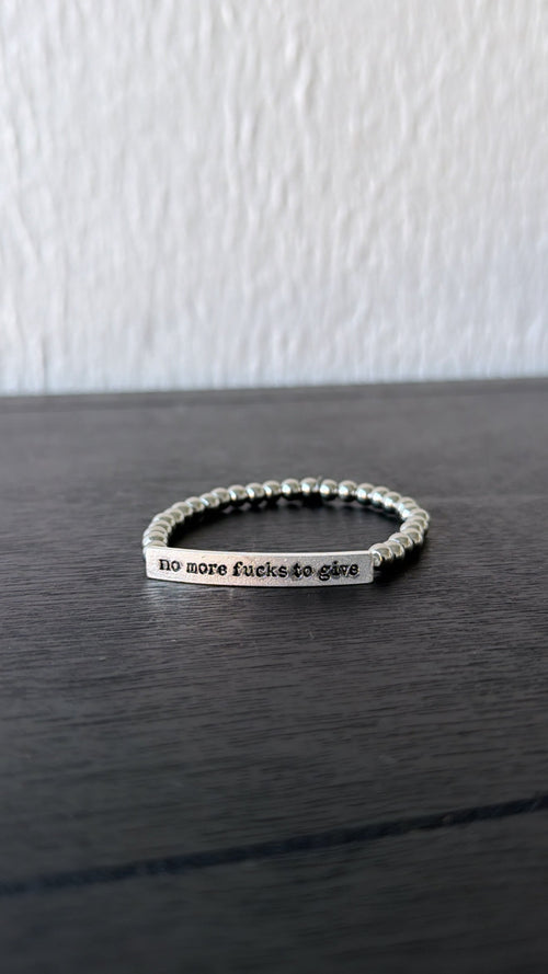 No More Bracelet, Silver Bead
