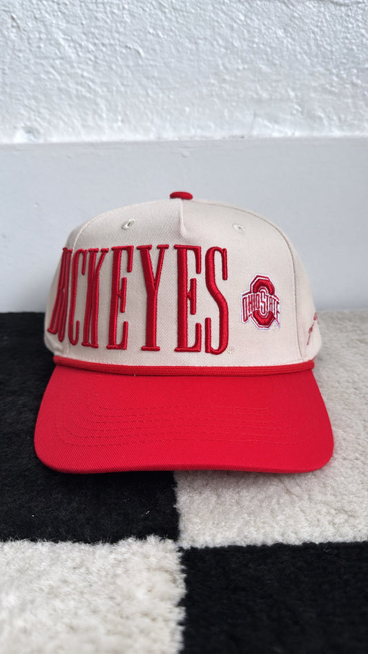 Ohio Game Day Hat, Red/Ivory