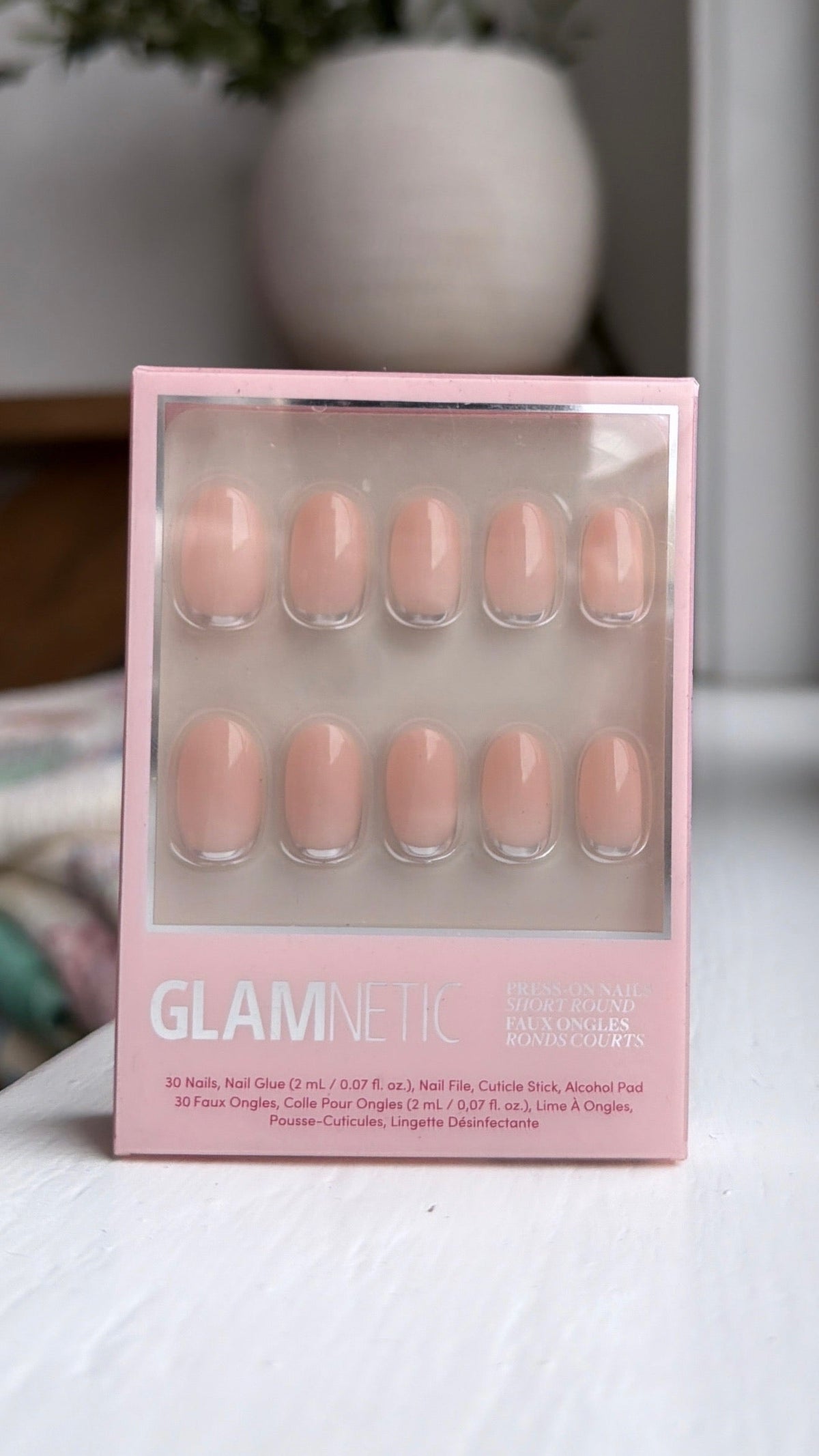 Glamnetic Press On Nails, Silver Belle