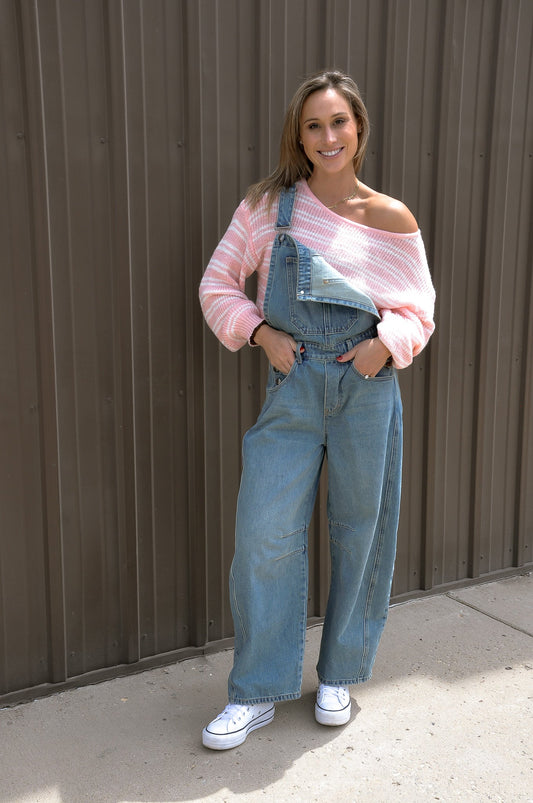 Denim Barrel Jean Overalls