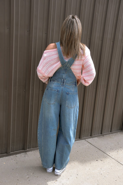Denim Barrel Jean Overalls